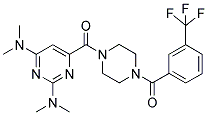 1-[(2,6-BIS(DIMETHYLAMINO)PYRIMIDIN-4-YL)CARBONYL]-4-(3-(TRIFLUOROMETHYL)BENZOYL)PIPERAZINE Struktur