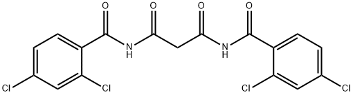 2,4-DICHLORO-N-(3-[(2,4-DICHLOROBENZOYL)AMINO]-3-OXOPROPANOYL)BENZENECARBOXAMIDE Struktur