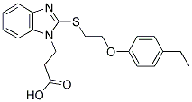 3-(2-([2-(4-ETHYLPHENOXY)ETHYL]THIO)-1H-BENZIMIDAZOL-1-YL)PROPANOIC ACID Struktur