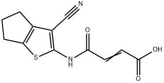 3-(3-CYANO-5,6-DIHYDRO-4 H-CYCLOPENTA[ B ]THIOPHEN-2-YLCARBAMOYL)-ACRYLIC ACID Struktur