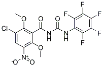 N-(3-CHLORO-2,6-DIMETHOXY-5-NITROBENZOYL)-N'-(2,3,4,5,6-PENTAFLUOROPHENYL)UREA Struktur