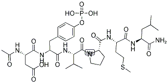 N-ACETYL-ASP-TYR(PO3H2)-VAL-PRO-MET-LEU-NH2 Struktur