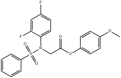 4-METHOXYPHENYL 2-[2,4-DIFLUORO(PHENYLSULFONYL)ANILINO]ACETATE Struktur