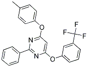 4-(4-METHYLPHENOXY)-2-PHENYL-6-[3-(TRIFLUOROMETHYL)PHENOXY]PYRIMIDINE Struktur