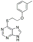 6-([2-(3-METHYLPHENOXY)ETHYL]THIO)-9H-PURINE Struktur