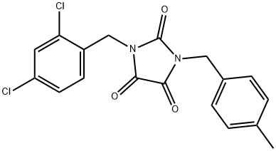 1-(2,4-DICHLOROBENZYL)-3-(4-METHYLBENZYL)-1H-IMIDAZOLE-2,4,5(3H)-TRIONE Struktur