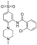 2-CHLORO-N-[[2-(4-METHYLPIPERAZINO)-5-(METHYLSULPHONYL)]PHENYL]BENZAMIDE Struktur