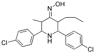 (4Z)-2,6-BIS(4-CHLOROPHENYL)-3-METHYL-5-PROPYLPIPERIDIN-4-ONE OXIME Struktur