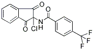 N-(2-CHLORO-1,3-DIOXO-2,3-DIHYDRO-1H-INDEN-2-YL)-4-(TRIFLUOROMETHYL)BENZAMIDE Struktur