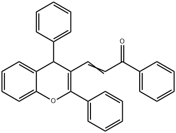 (E)-3-(2,4-DIPHENYL-4H-CHROMEN-3-YL)-1-PHENYLPROP-2-EN-1-ONE Struktur