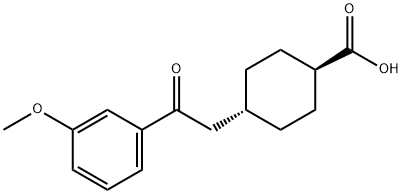 TRANS-4-[2-(3-METHOXYPHENYL)-2-OXOETHYL]CYCLOHEXANE-1-CARBOXYLIC ACID Struktur