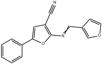 2-([(E)-3-FURYLMETHYLIDENE]AMINO)-5-PHENYL-3-FURONITRILE Struktur