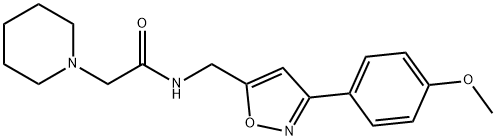 N-([3-(4-METHOXYPHENYL)-5-ISOXAZOLYL]METHYL)-2-PIPERIDINOACETAMIDE Struktur