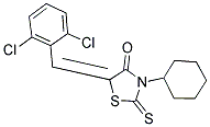 (5E)-3-CYCLOHEXYL-5-(2,6-DICHLOROBENZYLIDENE)-2-THIOXO-1,3-THIAZOLIDIN-4-ONE Struktur