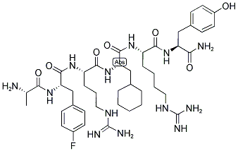 H-ALA-PHE(4-FLUORO)-ARG-CHA-HOMOARG-TYR-NH2 Struktur