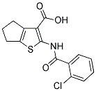 2-[(2-CHLOROBENZOYL)AMINO]-5,6-DIHYDRO-4H-CYCLOPENTA[B]THIOPHENE-3-CARBOXYLIC ACID Struktur