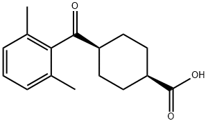 CIS-4-(2,6-DIMETHYLBENZOYL)CYCLOHEXANE-1-CARBOXYLIC ACID Struktur