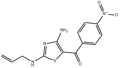 [2-(ALLYLAMINO)-4-AMINO-1,3-THIAZOL-5-YL](4-NITROPHENYL)METHANONE Struktur