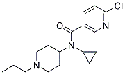 6-CHLORO-N-CYCLOPROPYL-N-(1-PROPYLPIPERIDIN-4-YL)PYRIDINE-3-CARBOXAMIDE Struktur