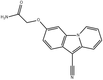 2-[(10-CYANOPYRIDO[1,2-A]INDOL-3-YL)OXY]ACETAMIDE Struktur