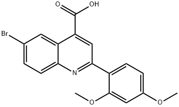 6-BROMO-2-(2,4-DIMETHOXYPHENYL)QUINOLINE-4-CARBOXYLIC ACID Struktur