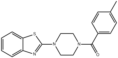 [4-(1,3-BENZOTHIAZOL-2-YL)PIPERAZINO](4-METHYLPHENYL)METHANONE Struktur