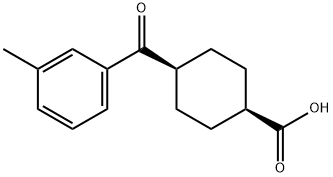 CIS-4-(3-METHYLBENZOYL)CYCLOHEXANE-1-CARBOXYLIC ACID Struktur