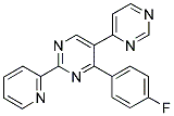 4-(4-FLUOROPHENYL)-2-(PYRIDIN-2-YL)-5-(PYRIMIDIN-4-YL)PYRIMIDINE Struktur