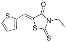 (5Z)-3-ETHYL-5-(THIEN-2-YLMETHYLENE)-2-THIOXO-1,3-THIAZOLIDIN-4-ONE Struktur