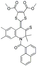 DIMETHYL 2-(1-(1-NAPHTHOYL)-2,2,6,7-TETRAMETHYL-3-THIOXO-2,3-DIHYDROQUINOLIN-4(1H)-YLIDENE)-1,3-DITHIOLE-4,5-DICARBOXYLATE Struktur