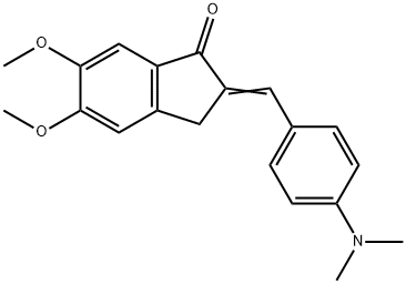 2-((4-DIMETHYLAMINOPHENYL)METHYLENE)-5,6-DIMETHOXYINDAN-1-ONE Struktur