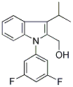 1-(3',5'-DIFLUOROPHENYL)-2-HYDROXYMETHYL-3-ISOPROPYLINDOLE Struktur