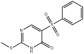 2-(METHYLSULFANYL)-5-(PHENYLSULFONYL)-4-PYRIMIDINOL Struktur