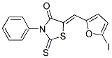 (5Z)-5-[(5-IODO-2-FURYL)METHYLENE]-3-PHENYL-2-THIOXO-1,3-THIAZOLIDIN-4-ONE Struktur