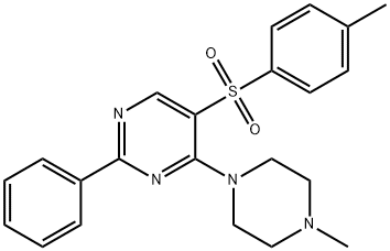 4-METHYLPHENYL 4-(4-METHYLPIPERAZINO)-2-PHENYL-5-PYRIMIDINYL SULFONE Struktur