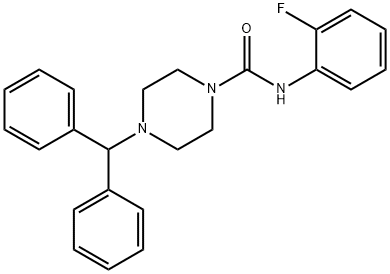 (4-(DIPHENYLMETHYL)PIPERAZINYL)-N-(2-FLUOROPHENYL)FORMAMIDE Struktur