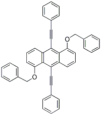 1,5-BIS(BENZYLOXY)-9,10-BIS(PHENYLETHYNYL)ANTHRACENE Struktur