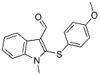 2-[(4-METHOXYPHENYL)SULFANYL]-1-METHYL-1H-INDOLE-3-CARBALDEHYDE Struktur