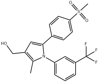 (2-METHYL-5-[4-(METHYLSULFONYL)PHENYL]-1-[3-(TRIFLUOROMETHYL)PHENYL]-1H-PYRROL-3-YL)METHANOL Struktur