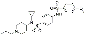 N-[4-((CYCLOPROPYL(1-PROPYLPIPERIDIN-4-YL)AMINO)SULPHONYL)PHENYL]-4-METHOXYBENZENESULPHONAMIDE Struktur