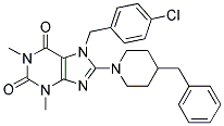 8-(4-BENZYLPIPERIDIN-1-YL)-7-(4-CHLOROBENZYL)-1,3-DIMETHYL-1H-PURINE-2,6(3H,7H)-DIONE Struktur