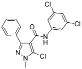 5-CHLORO-N-(3,5-DICHLOROPHENYL)-1-METHYL-3-PHENYL-1H-PYRAZOLE-4-CARBOXAMIDE Struktur