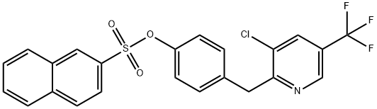 4-([3-CHLORO-5-(TRIFLUOROMETHYL)-2-PYRIDINYL]METHYL)PHENYL 2-NAPHTHALENESULFONATE Struktur