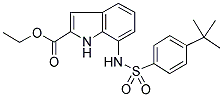 7-[[(4-TERT-BUTYLPHENYL)SULPHONYL]AMINO]INDOLE-2-CARBOXYLIC ACID, ETHYL ESTER Struktur