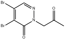 4,5-DIBROMO-2-(2-OXOPROPYL)-3(2H)-PYRIDAZINONE Struktur