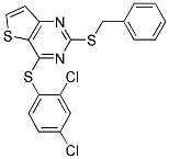 2-(BENZYLSULFANYL)-4-[(2,4-DICHLOROPHENYL)SULFANYL]THIENO[3,2-D]PYRIMIDINE Struktur