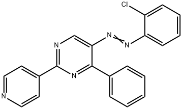 5-[2-(2-CHLOROPHENYL)DIAZENYL]-4-PHENYL-2-(4-PYRIDINYL)PYRIMIDINE Struktur