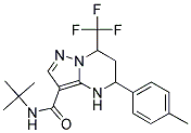 N-(TERT-BUTYL)-5-(4-METHYLPHENYL)-7-(TRIFLUOROMETHYL)-4,5,6,7-TETRAHYDROPYRAZOLO[1,5-A]PYRIMIDINE-3-CARBOXAMIDE Struktur