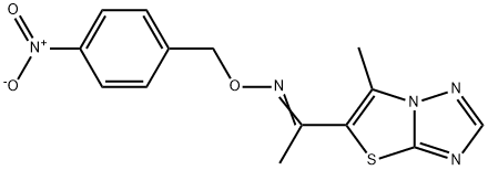 1-(6-METHYL[1,3]THIAZOLO[3,2-B][1,2,4]TRIAZOL-5-YL)-1-ETHANONE O-(4-NITROBENZYL)OXIME Struktur