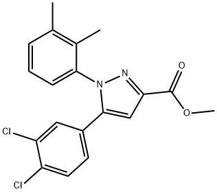 METHYL 5-(3,4-DICHLOROPHENYL)-1-(2,3-DIMETHYLPHENYL)-1H-PYRAZOLE-3-CARBOXYLATE Struktur